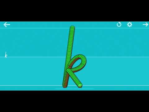NSW lower case k letter formation