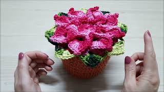 Peso de Porta em Crochê Flor Jade - YouTube