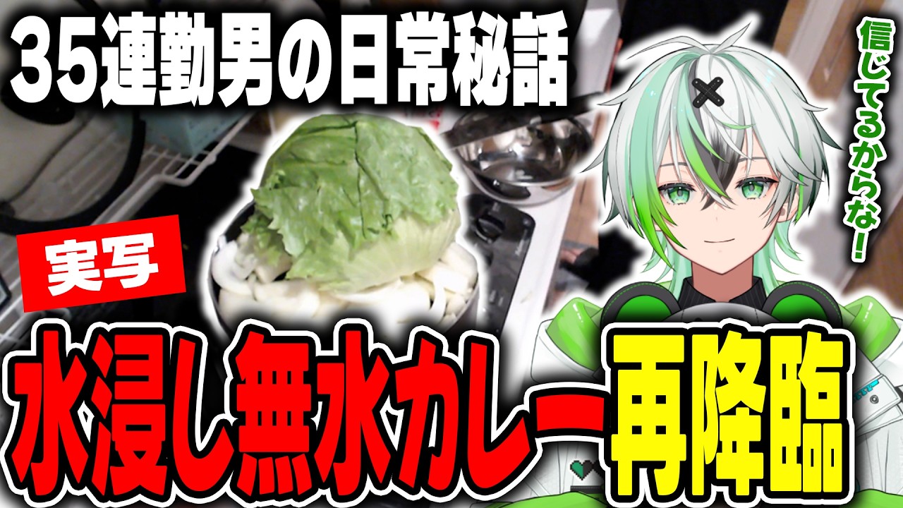 【実写】35連勤男の日常秘話 水浸し無水カレー再降臨【だよだよ】