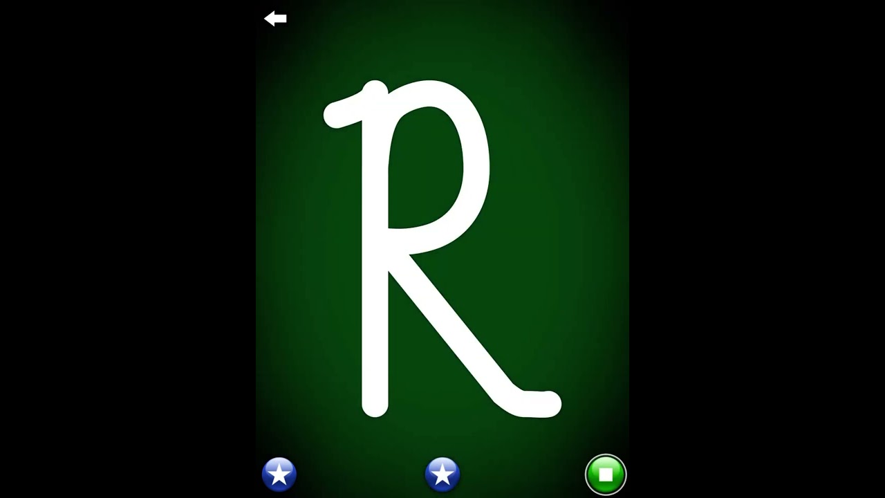 Letterschool letter R Silver level