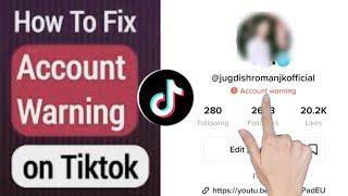 how to fix acount warning on tik tok screenshot 1