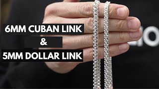 Layering a 5mm Dollar Chain With A 6mm Cuban Link Chain