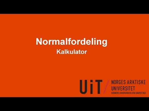 Kalkulator - Normalfordeling