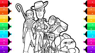 Toy Story 4 Coloring Pages |  How to Color All Characters from Toy Story