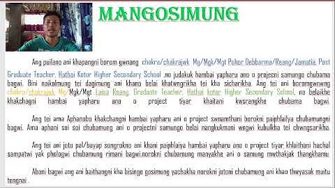 Bahaikhe kokborokbai Projectni MANGOSIMUNG/Acknowledgement swinai?(Chiba-15)