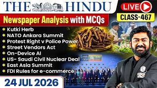 The Hindu Analysis - 24th July | The Hindu Newspaper Today with MCQs | Aasim Sir