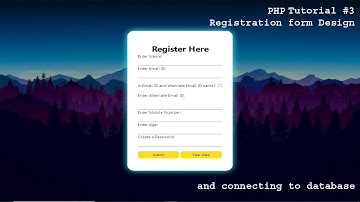 How to create a registration form in HTML, CSS, JavaScript and PHP and Connect it to database