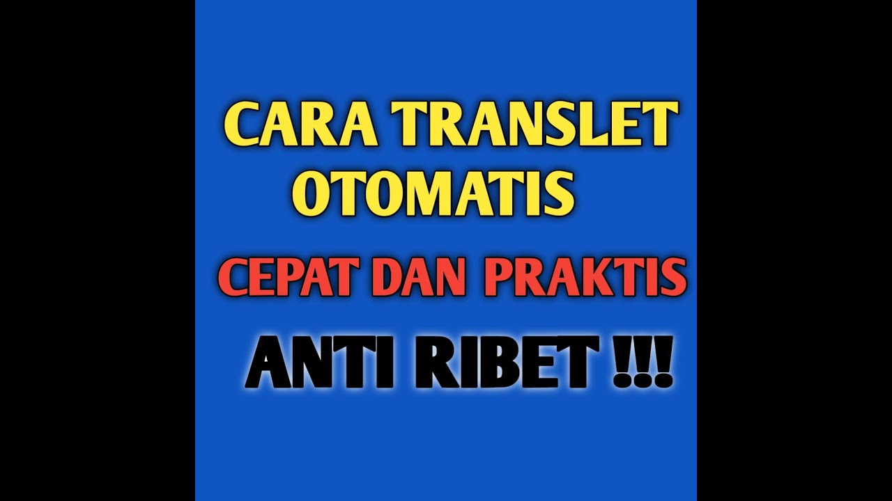 CARA TRANSLET OTOMATIS DI MS.WORD 