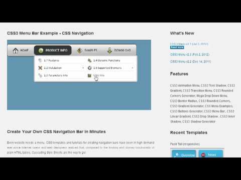 CSS3 Menu Bar: Cool CSS Menu Bar with Pure CSS!
