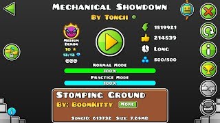 Geometry Dash: Mechanical Showdown (Medium Demon) by Tongii (Demon Gauntlet Level 3)(Weekly Demon#1)