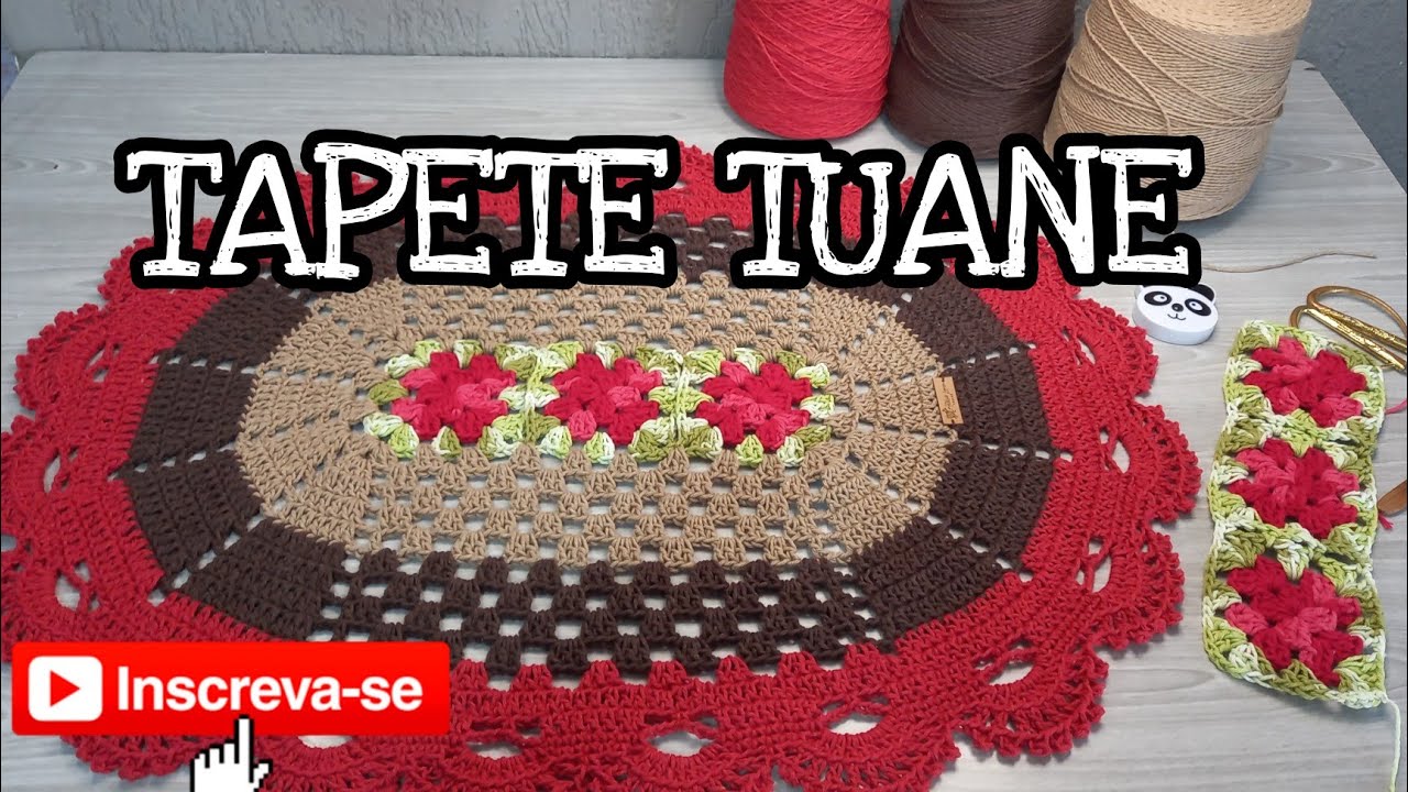 Passo a passo ➡️TAPETE TUANE /RÁPIDO  E FACIL DE FAZER COM BICO GLAMUROSO
