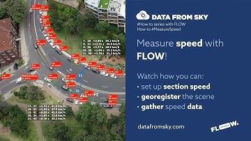 Speed measuring with FLOW - AI video analytics for extracting range of traffic data