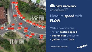 Speed measuring with FLOW - AI video analytics for extracting range of traffic data