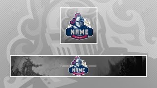 Free Knight Mascot Logo Template Banner Template Psd