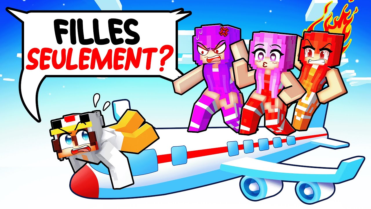 Un Garçon dans un Avion QUE de FANGIRLS sur Minecraft !