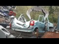 cars crushed on the car scrapyard with djlau1