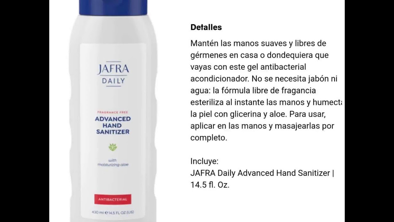 Jafra sanitizer YouTube