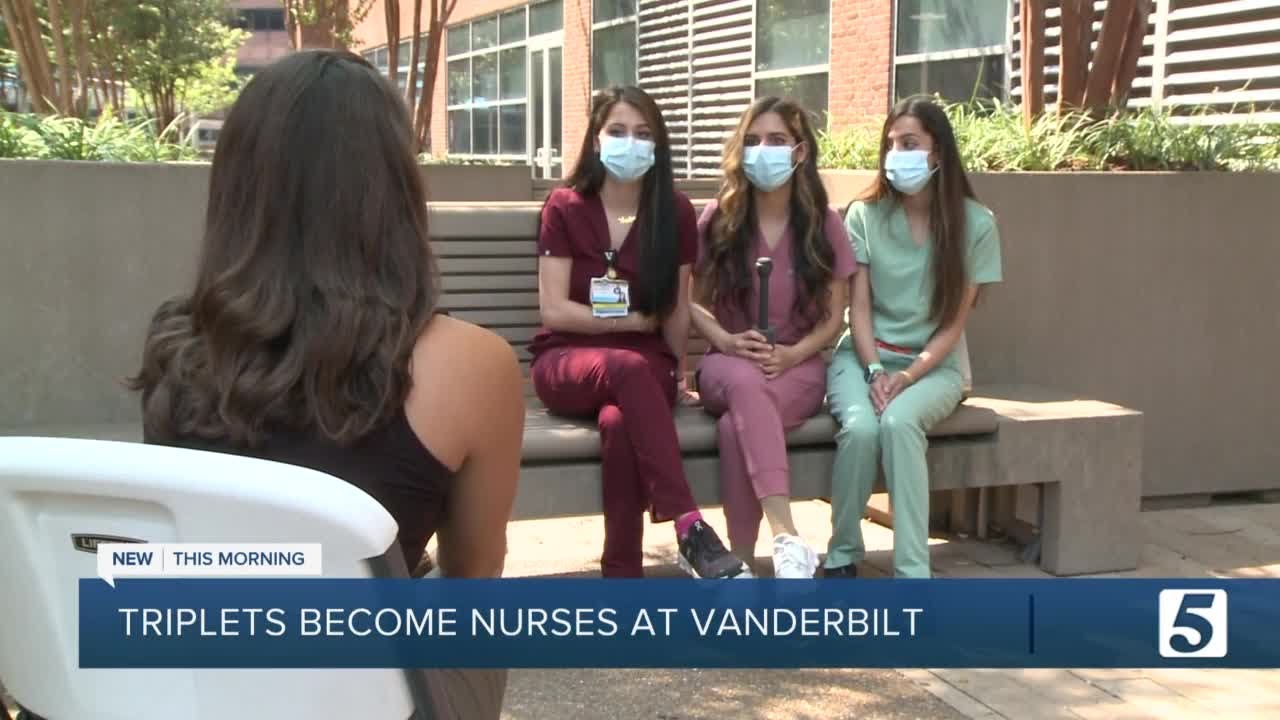 Triplet sisters begin nursing careers at Vanderbilt hospitals