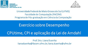 Resolução de exercícios sobre CPUTime e Lei de Amdahl