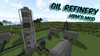 How to set-up an OIL REFINERY in HBMs Mod || Energy and Fuel Production Basics in Minecraft