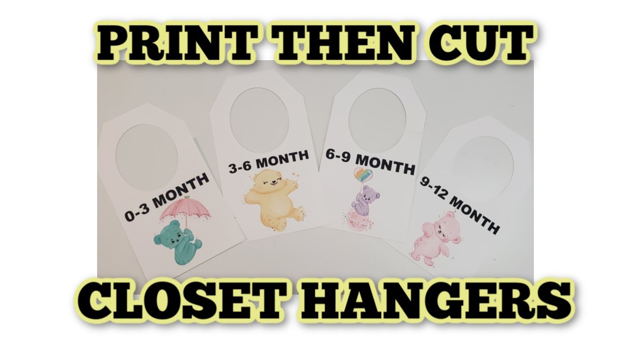 Print then cut Closet Hanger Organizers - Size separators - YouTube
