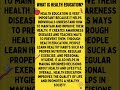 Importance of Health Education 📚 #Shorts