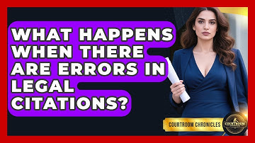 What Happens When There Are Errors In Legal Citations? - Courtroom Chronicles