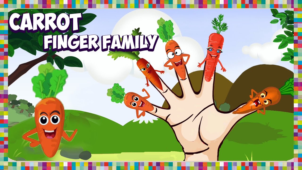 Carrot Finger Family | Vegetables Finger Family | Kids Nursery Rhymes With Lyrics - YouTube