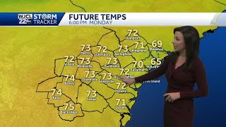 Above average temperatures to start the week
