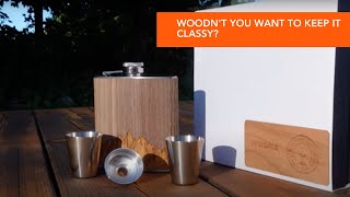 WUDN 6 oz. Wooden Hip Flash + Stainless Steel Accessories | RYOutfitters First Look