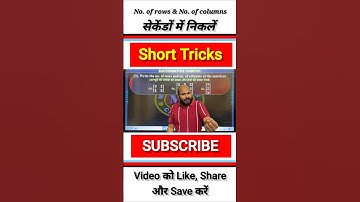 How to Find Rows & Columns in a Matrix? #shorts #Matrix #MathTricks #trending #short