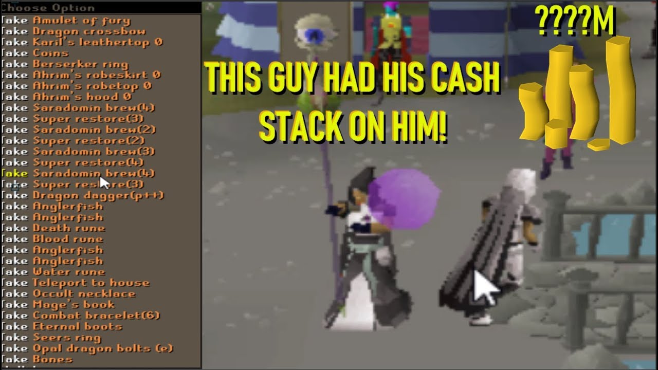 Getting people to Risk HP made me over 100m! Ft. TB Pking!