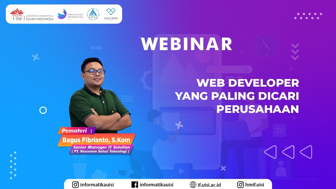 WEBINAR WEB DEVELOPER YANG PALING DICARI PERUSAHAAN - YouTube