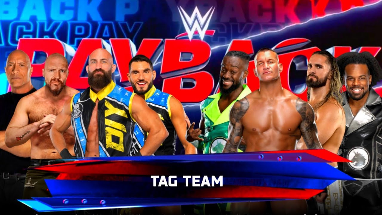 The Rock, Jon Moxley & DIY Vs The New Day, Randy Orton & Seth Rollins - Tag Team Match | WWE Payback