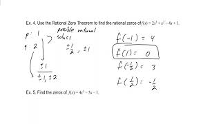 5.5 Zeros of Polynomial Functions