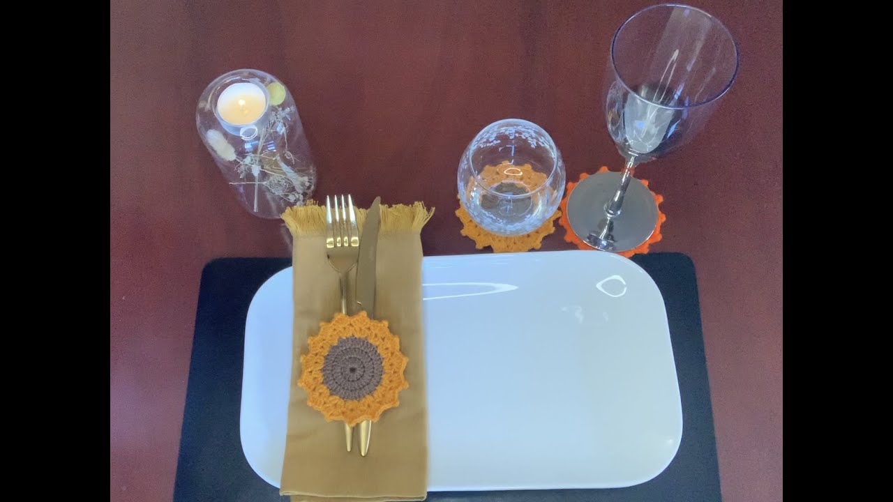 Sunflower Coaster for Beginners: Tutorial 26/ Bilomu ra Sunflower ro Valuki Vantshwa: Dyondzo 26