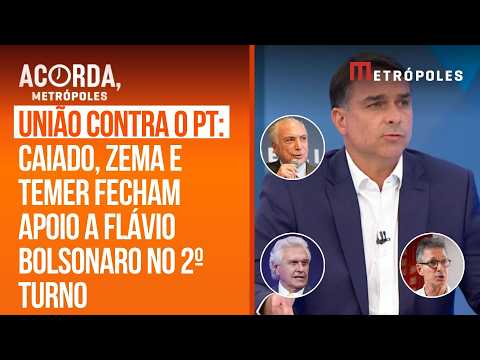 Flávio Bolsonaro conquista apoio de Ronaldo Caiado, Romeu Zema e Michel Temer e busca alianças