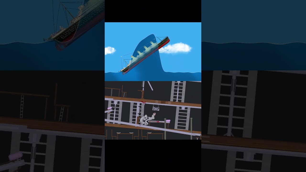 Что происходит внутри корабля во время цунами? Floating Sandbox и People Playgtound