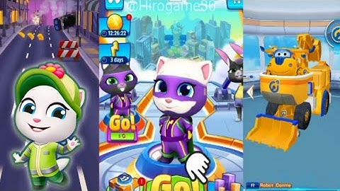 Talking Tom Gold Run VS Talking Tom Hero Dash Super Wings : Jett Run - Gameplay Android IOS