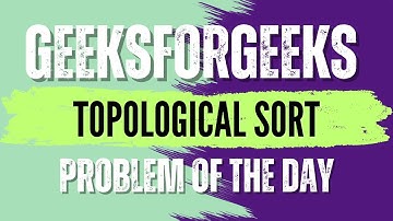 Topological sort | GeeksForGeeks POTD💚🖤 | Solution👇🏻🔗 #coding #gfg #potd #geeksforgeeks #trending