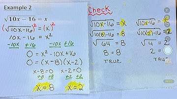 Solving a radical equation that simplifies to a quadratic equation: one radical, basic