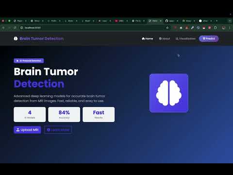 Brain Tumor Detection using Deep Learning | VGG16 + ResNet50 + MobileNetV2 | 84% Accuracy Medical AI