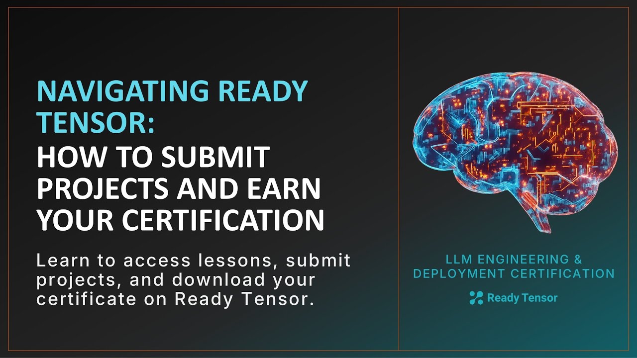 Navigating Ready Tensor: How to Submit Projects and Earn Your ...