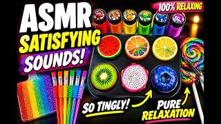 Rainbow Mixing ASMR 🌈 Satisfying Color Fruits, Candy & Glitter Cutting Sounds| Dream Echo ASMR