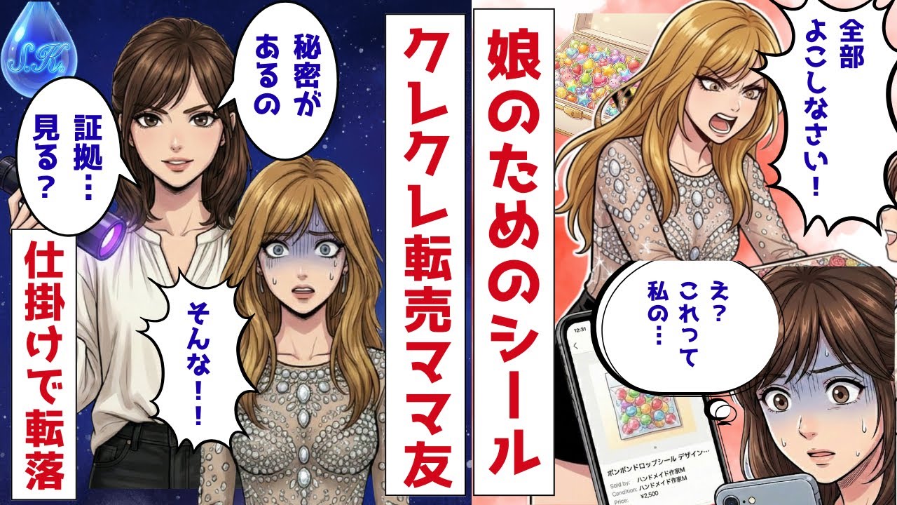 【スカッと】娘のボンボンドロップシールを略奪、転売した泥棒ママ友の末路。特殊な「罠」を仕掛けた結果…！？