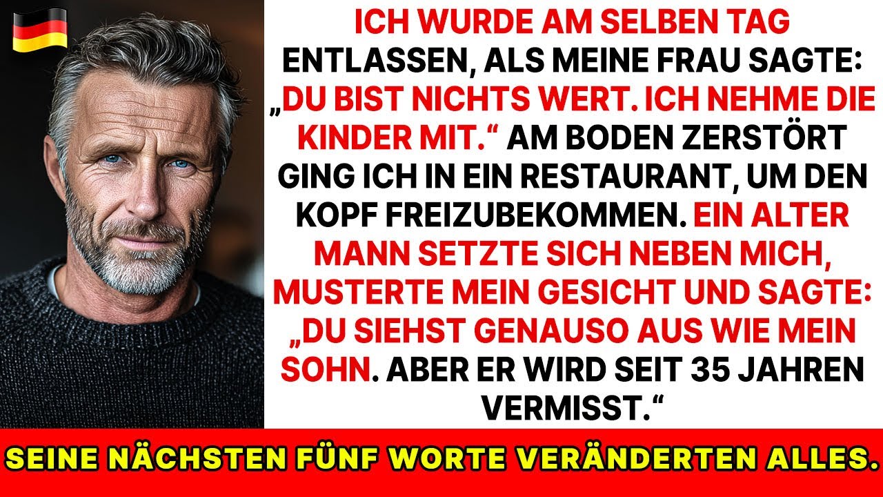 Die Nacht, in der ich alles verlor, sagte ein alter Mann 5 Worte, die ich nie vergessen werde...