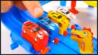 We are the CHAMPIONS! - with Dino Dinosaur - Racing Car Challenge! Toy Cars Videos for kids. screenshot 1