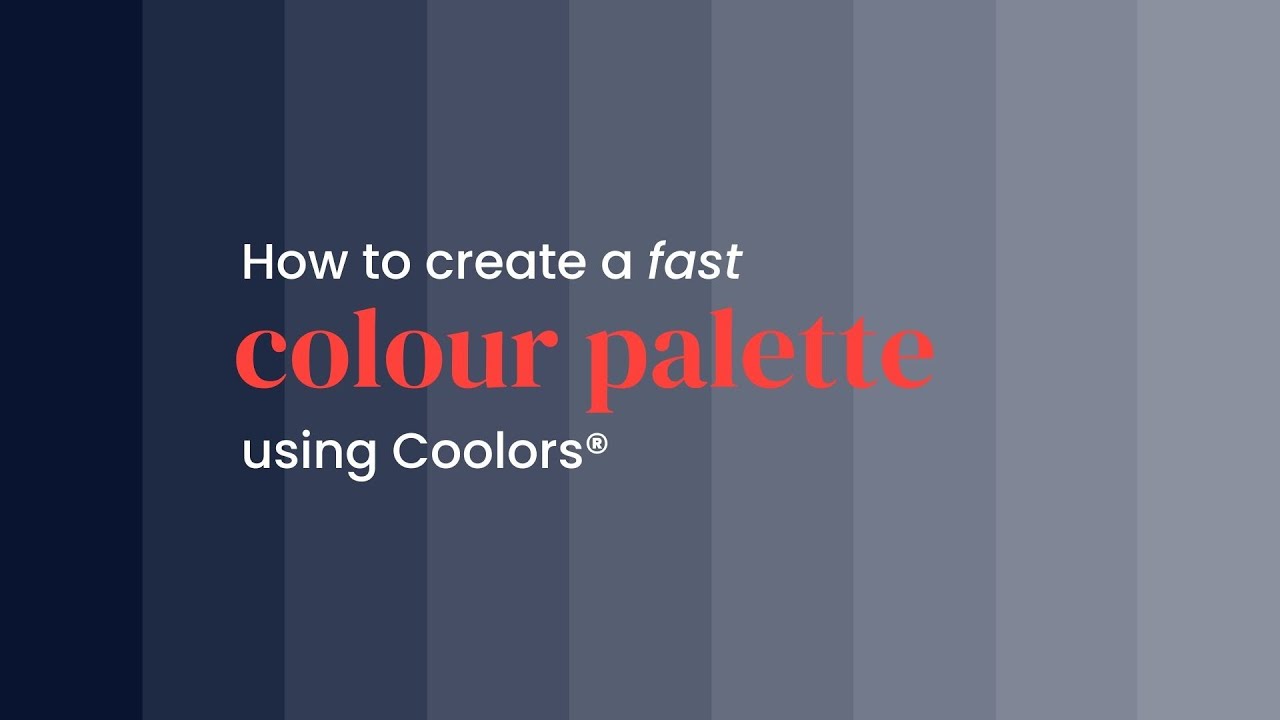 How to create a brand colour palette FAST! - YouTube