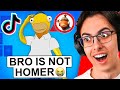 Reacting To The FUNNIEST Fortnite Simpsons TikToks!