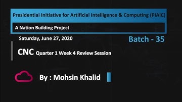 Batch 35 CNC Q1 Week 4 Review Session  by Mohsin Khalid  Saturday at 04:00 PM (PST)